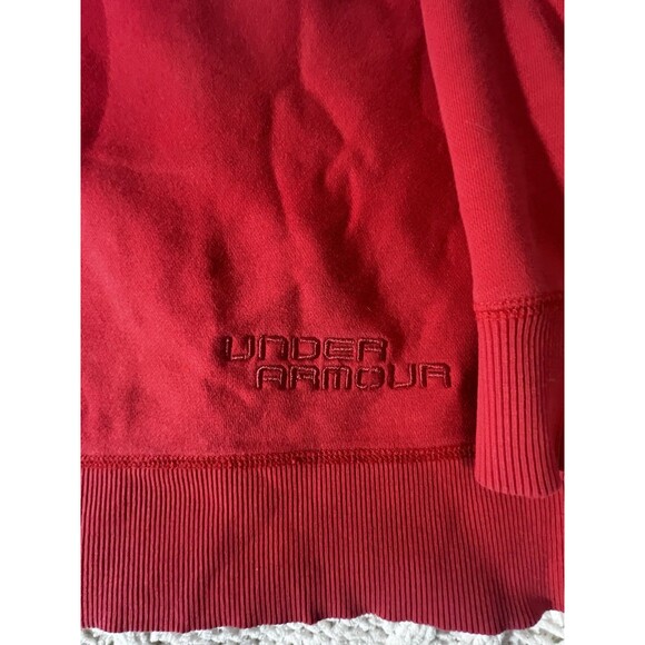 Under Armour UA Storm Hoodie Pullover Red Mens Medium Big Logo Embroidered SZ XL - Picture 10 of 10